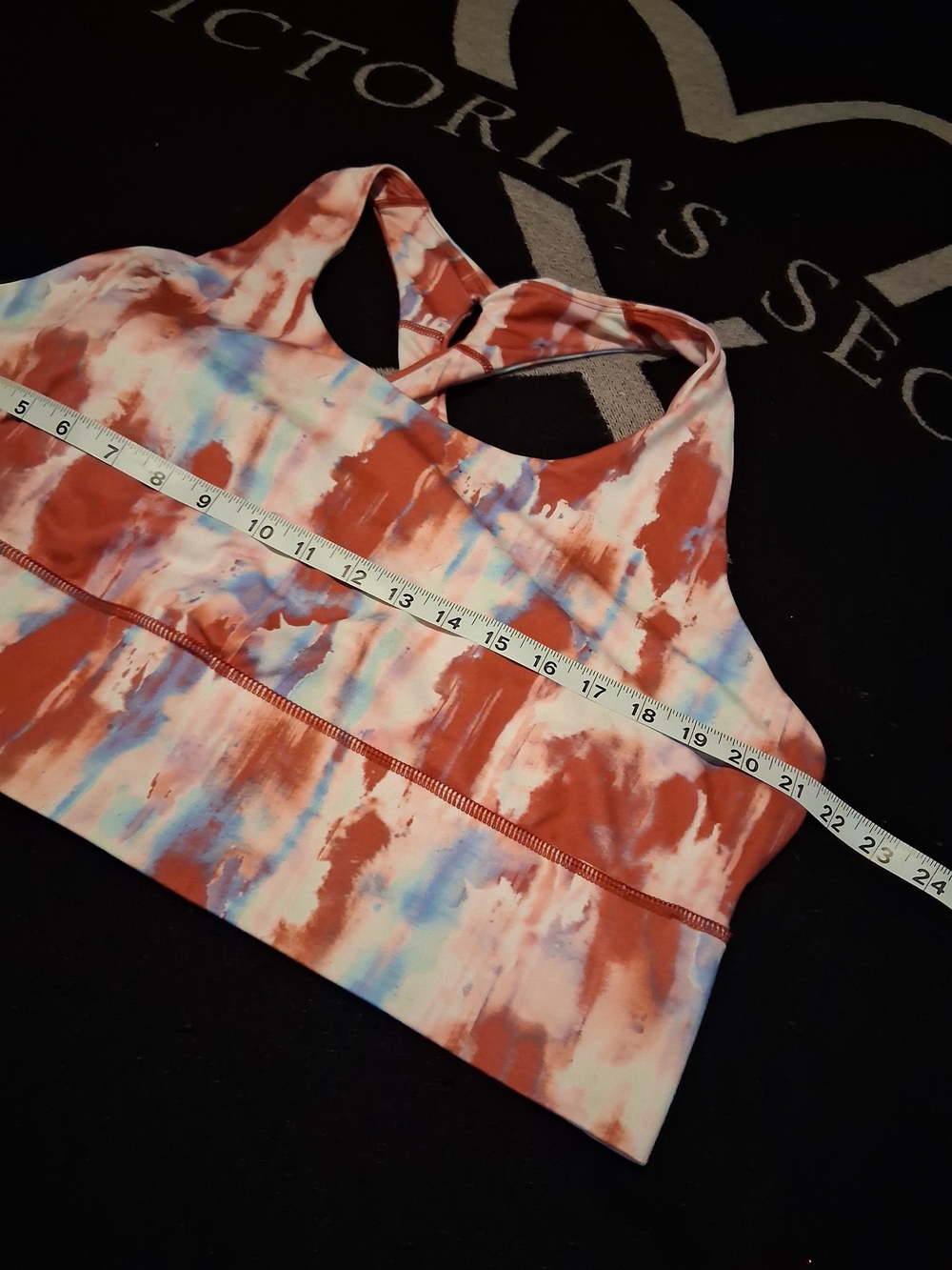 BRISAS Rust Multi Tie-Dye Racerback Sports Bra - Picture 2 of 5